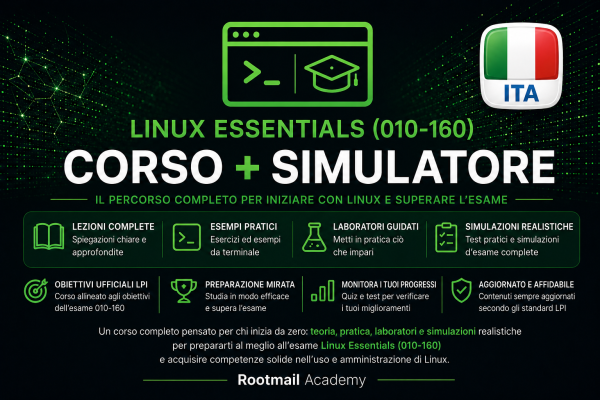 Linux Essentials ITA LPI Linux Essentials (010-160): Corso Completo + Simulatore (ITA)