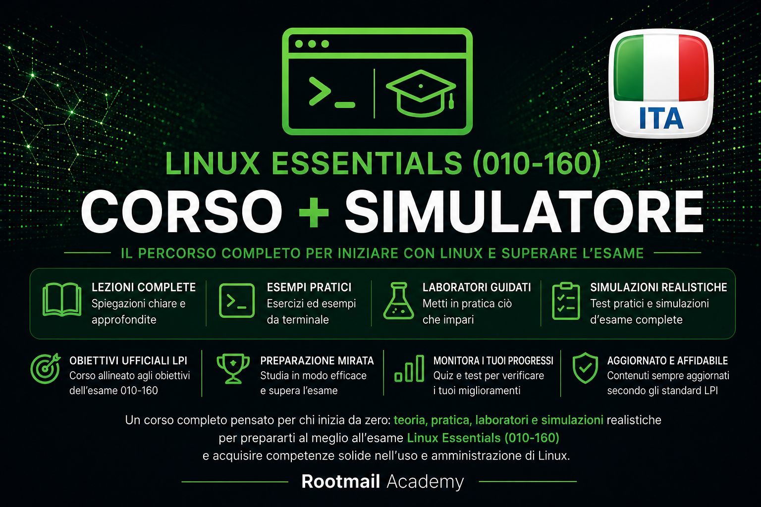 LPI Linux Essentials (010-160): Corso Completo + Simulatore (ITA)