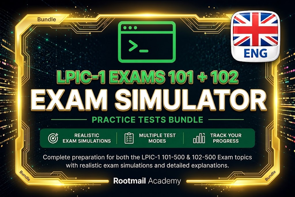 LPIC-1 Exam BAUNDLE 101+102 Premium Simulations and Tests (ENG)