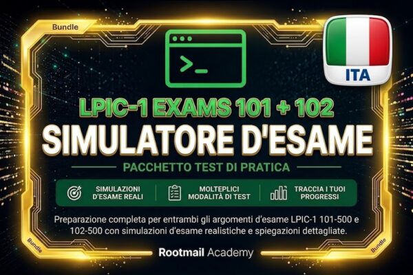 BUNDLE LPI LPIC-1 101+102 Simulazioni e test pratici Premium (ITA)
