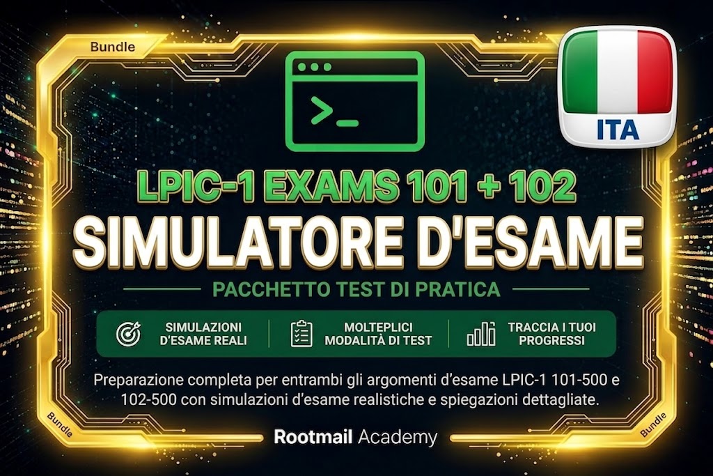 BUNDLE LPI LPIC-1 101+102 Simulazioni e test pratici Premium (ITA)