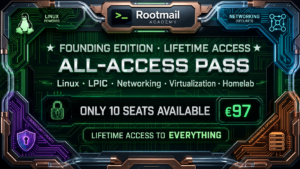 Offerta 10 posti ENG Rootmail Academy all-access pass promotional graphic